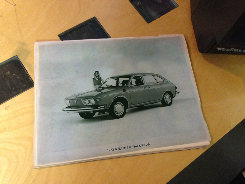 Illustration for article titled I Can't Believe I Was Lucky Enough To Find This 1973 Tesla Press Pic On eBay